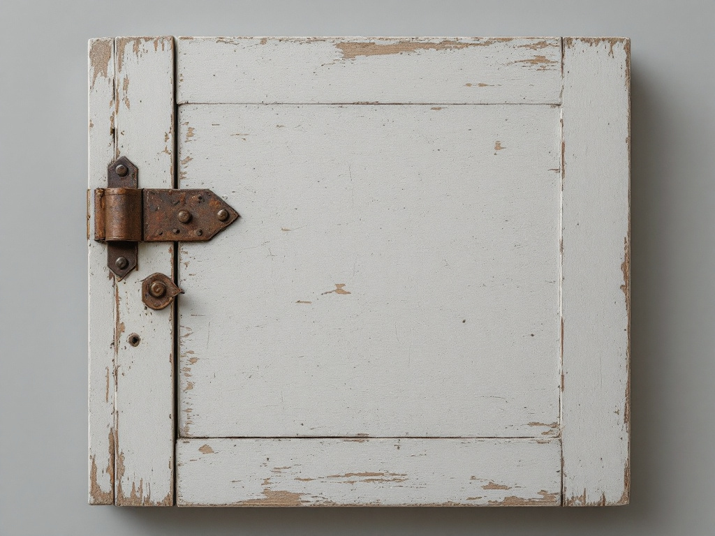 Worn cabinet door