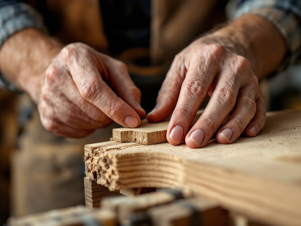 Hands joining timber